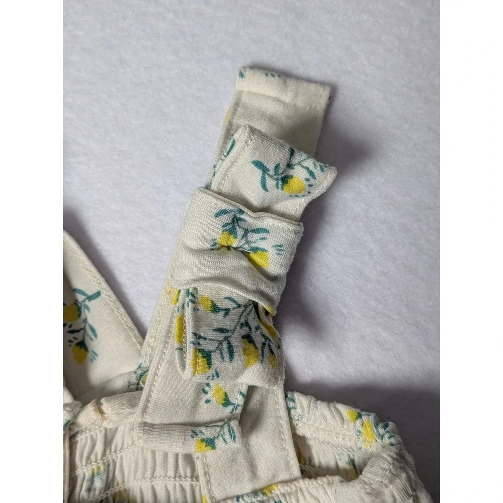 Jessica Simpson‎ Baby Girls Floral Smocked Ruffle Romper Yellow 3-6 Months